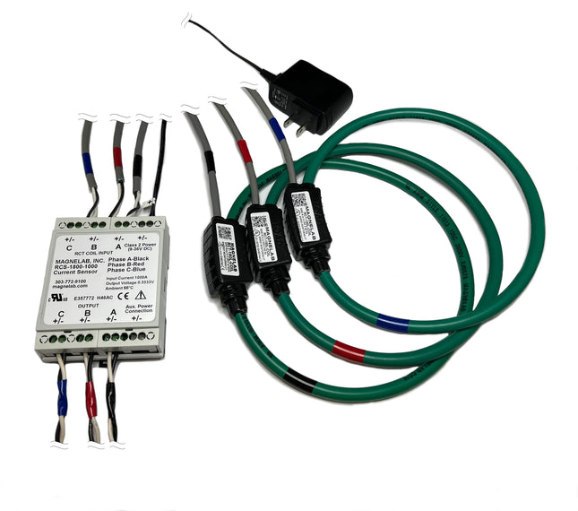RCS-2400-3000 0.333V, 3 Phase 3000Amp AC Measurement 8 Inch Rogowski Coils with Integrator, Class 1