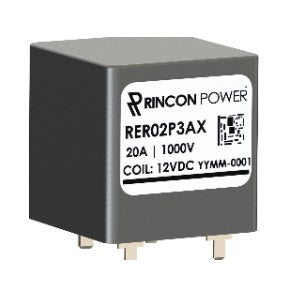 RER03B1BX, MiniTactor Contactor, 1500VDC, 25Amp, SPST-NO, 24VDC Coil, 500,000 Cycles, 3kV Isolation, 4.3mm Fastron Coil Terminals, 6.3mm Faston Power Terminals