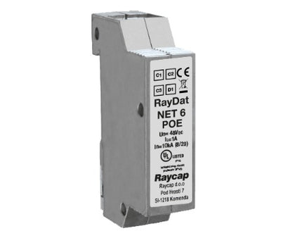 RayDat-NET-6-POE-G29-00-041, Surge Protectioon Device for Catagory 6 Networks, In = 10kA, Iimp = 1kA, 48VDC Nominal, Poe 1000Mb/s
