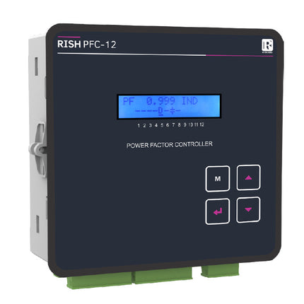 PFC 12-12-R-RTC, Power Factor Regulator & Kwh Power Quality Meter 144x144mm (Epcos BR 6000) wit RTC, 12 Step, 30-550V 50/60HZ, 240VAC Aux
