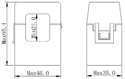 SCT-Y24-20A/100mA, 20A/100mA Measurement, Class 1 Split Core CT's, Easy Click HY2.0 Connector for CRJ-31 RJ45 Splitter