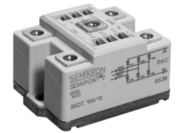 SKCH40/16, Single Phase Half Controlled Rectifier Bridge with Freewheeling Diode, 40 Amp, 1600V