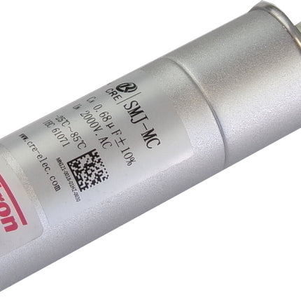 SMJ-MC 2000VAC-0.68uF, Snubber Capacitor ø40 x 120mm 2kVAC 0.68uF, Railway Grade