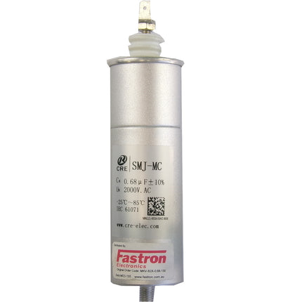 SMJ-MC 2000VAC-0.68uF, Snubber Capacitor ø40 x 120mm 2kVAC 0.68uF, Railway Grade
