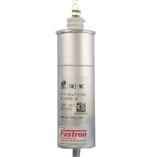 SMJ-MC 2000VAC-0.68uF, Snubber Capacitor ø40 x 120mm 2kVAC 0.68uF, Railway Grade