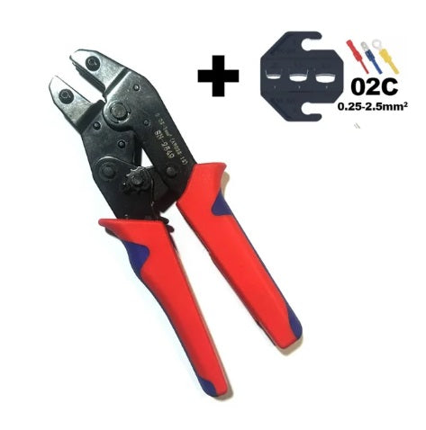 SN02C, Crimp Tool/Pliers with SN02C Jaw, Dupont Crimper, Dupont Crimper 0.25-2.5mm Lug sizes