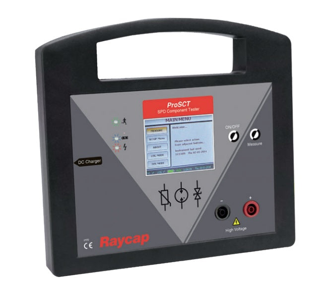 G29-00-159-ProSCT, Portable DC SPD Tester, 1500VDC,  0.1 - 1mA test current, Integrated battery with up to two years lifetime, TFT Touch screen. For DC Testing of MOV, GDT, TVS  with LOG Mode, Auto Detect, Date of Event