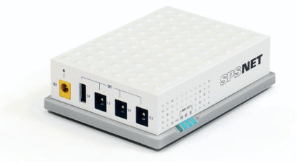 SPS NET2, Miniature UPS, 230V input, 5/9/12VDC Output 18W (20W max), Lithium-Ion Battery 3/6V. 4 Hours Charging & Backuptime,