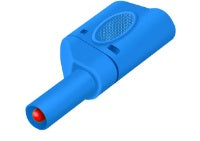 SSPA-BLUE-4mm (2pcs), BLUE 4mm Fully Sheathed Piggy Back Safety/Banana Plugs, 32 Amp, 1000V Rated. For Test Equipment/Leads