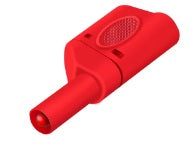 SSPA-RED-4mm (2pcs), RED 4mm Fully Sheathed Piggy Back Safety/Banana Plugs, 32 Amp, 1000V Rated. For Test Equipment/Leads