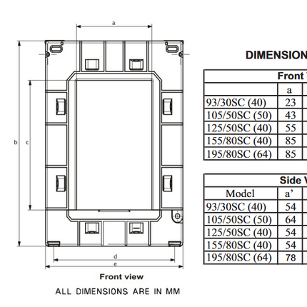 Xmer CT Split 125/50SC 1000/5 Class 0.5 10VA, 55 x 85mm Aperture