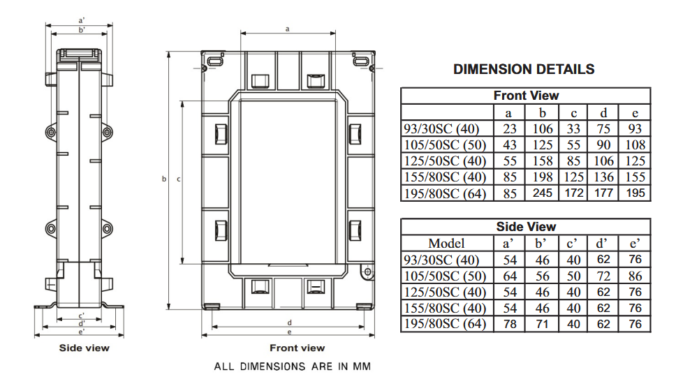 Xmer CT Split 93/30SC 150/5 Class 1 1.75VA, 23 x 33mm Aperture