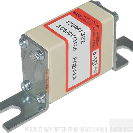F170M1317, Square Body Semiconductor Fuse, 100 Amp, 690VAC, Panel Mount 200kA-NH Square Body Semiconductor Fuse-Trent-Fastron Electronics Store