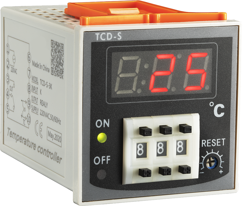 TCD-S-2-K COOLING Temp Controller, 48x48mm 230VAC, C/O Relay output, T