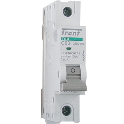 TGD-1PL C 6-10kA, 1 Pole Miniature Bidirectional DC Circuit Breaker C Curve 6 Amp, 10kA, 250VDC