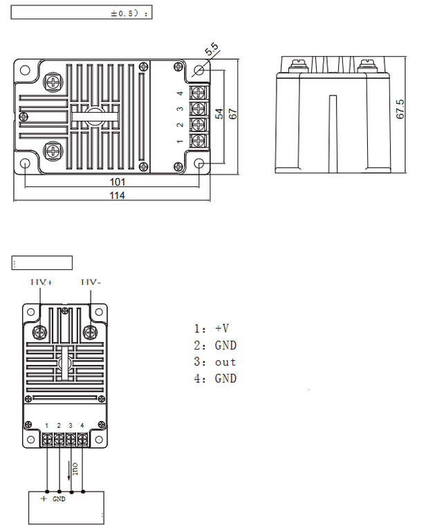 THV302GB-2000V Voltage Transducer, Vpn = 2000V, 24VDC Supply, 4-20mA Analogue Output, 6kV Isolation