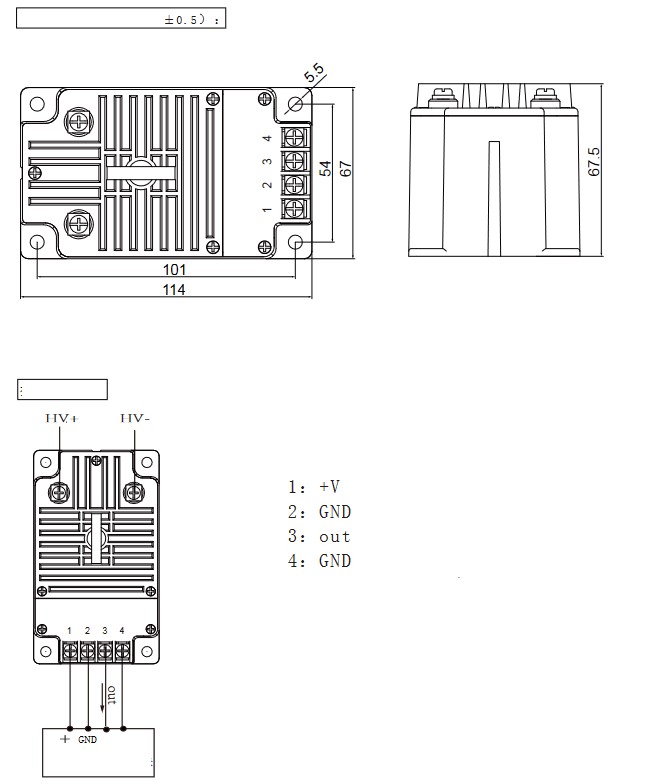 THV302GB-2000V Voltage Transducer, Vpn = 2000V, 24VDC Supply, 4-20mA Analogue Output, 6kV Isolation