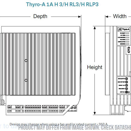 Thyro A 1A Series Single Phase SCR Controller 60Amp 500VAC Phase(VAR), Burst(TAKT), Quick TAKT(QTM), VT(on Request), SWITCH Operating Modes