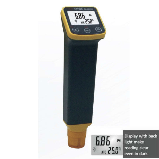 VA1020, Liquid PH Tester & Temperature Tester Portable with Internal Sensor. Range 0-14PH, 0-50 Deg C Accuracy 0.1PH/0.5 Deg C