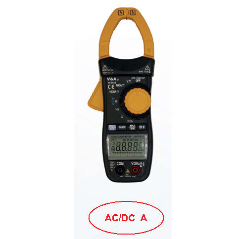 VA311B, 1000Amp AC/DC Clamp-On Meter. For True RMS Power Measurements, Ranges 1000VDC/700VAC/1000 Amp AC/600/1000uF/100Khz, with Diode test, Continuity Test, AUTO RANGING