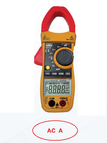 VA315, 1000Amp AC Clamp-On Meter. For True RMS Power Measurements, Ranges 1000VDC/700VAC/1000 Amp AC/600/1000uF/100Khz, with Diode test, Continuity Test, AUTO & MANUAL RANGING