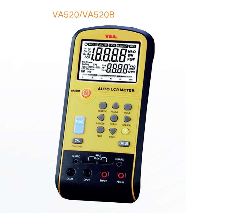 VA520B, LCR Meter with USB Interface, LCR, Phase Angle, Q factor, Free Software Included