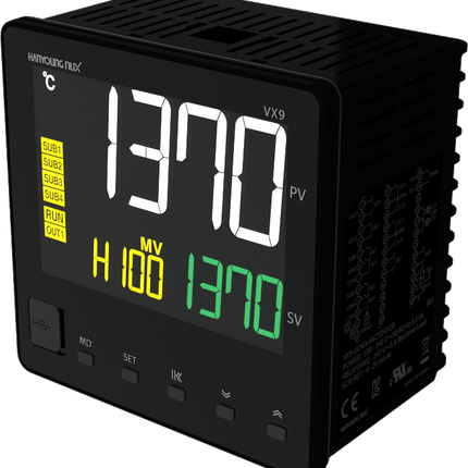 VX9-USNA-A2D2, Temp Controller, 96x96mm, 100-240VAC, Multirange Input, SSR Output, 2 Alarms, 2 x SV