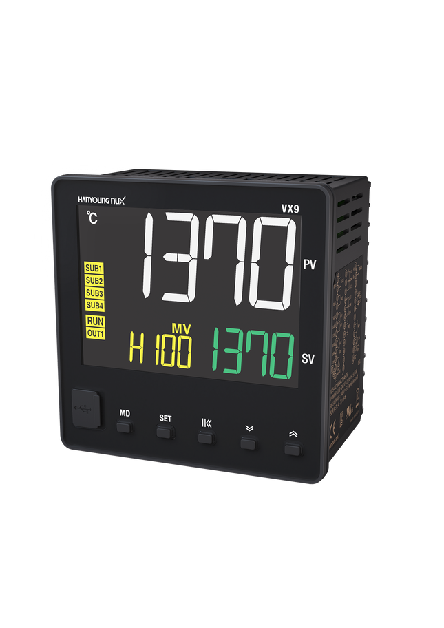 RX4L-U-D-D-2-96-N-N-N-N-N-N, Temp Controller, 96x96mm, 100-240VAC, Mutirange Input, 4-20mA Output, 2 Alarms