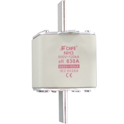 aR Fuse NH3 500V 500A, Semiconductor Type aR Fuse, 500 Amp, 120kA, 500VAC, NH3, 150 x 85 x 68mm