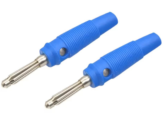 Banana Plugs BLUE 4mm (2pcs), For Test Equipment/Leads