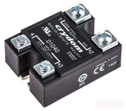Crydom - Sensata SSR DC Load D1D80, 3-32VDC Input, 100V, 80Amp DC Output Solid State Relay, FE-D1D80