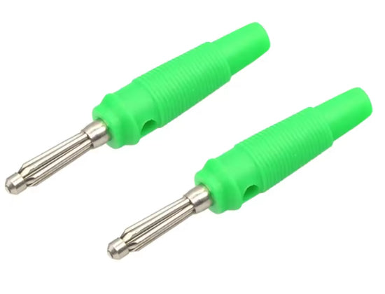 Banana Plugs GREEN 4mm (2pcs), For Test Equipment/Leads