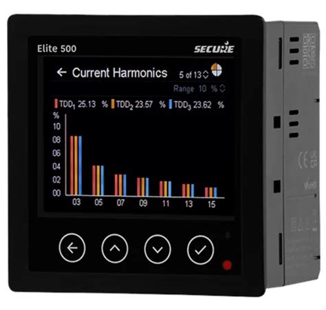 E500C-2202, Power Quality Recorder with Harmonics (15th), Class 0.2S, 50..500VAC 50/60Hz, RS485 Modbus RTU, 35..300V DC/85..300VAC Aux, 16MB Dual Logger Memory, TFT Touch Screen, 10 Years Warranty