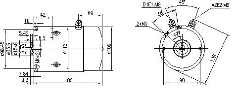 LX9043 (11.212.309 AMJ5552 MAHLE REPLICA), DC Motor, 12VDC, 2.1kW 2000rpm  CW Direction