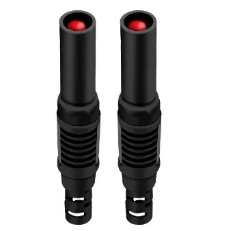 SSP-BLACK-4mm (2pcs), BLACK 4mm Fully Sheathed Safety/Banana Plugs, 32 Amp, 1000V Rated. For Test Equipment/Leads (Current Clamps)