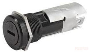 0031.2203, Shock-Safe Fuseholder, 5 x 20 mm, Slotted Cap, 4 W / 16 A, IP 40 / IP 67-Fuse Holder-Schurter-Fastron Electronics Store