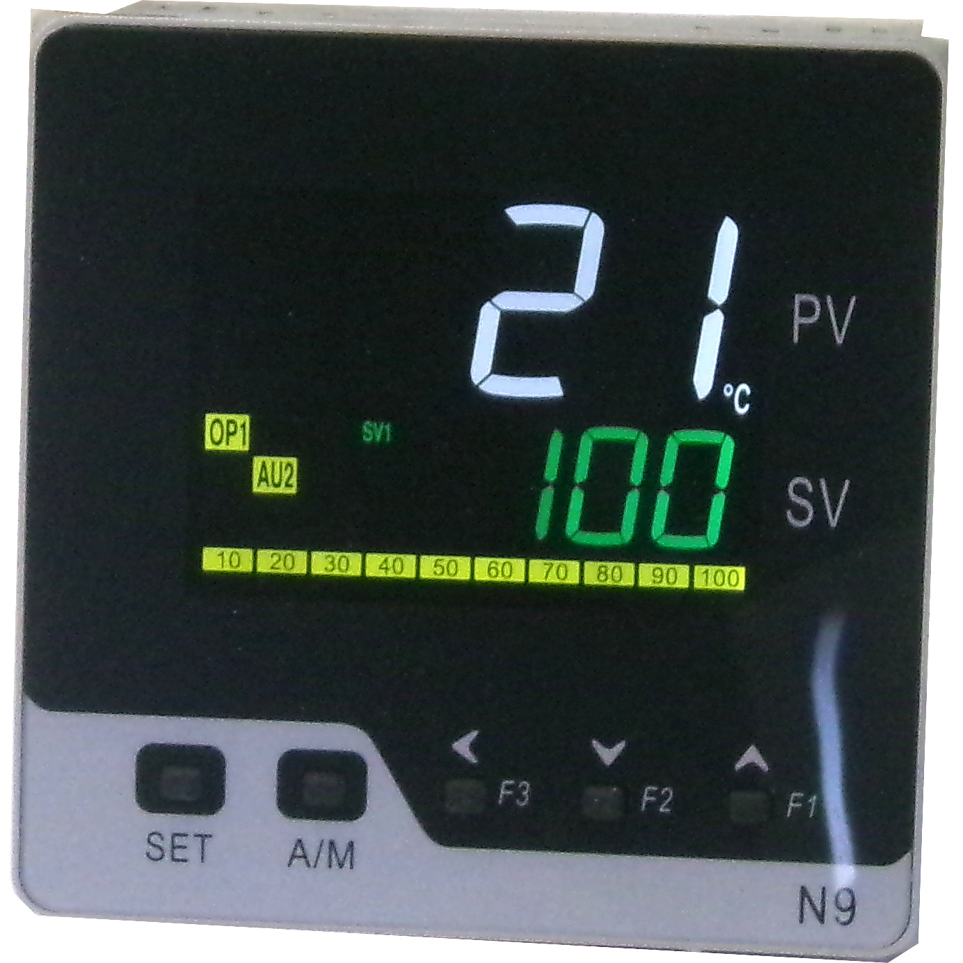 TX4L-U-E-N-1-96-A-N-N-N-N-N, Temp Controller, 96x96mm, 100-240VAC, Mutirange Input, 0-10V Output, 2 Alarms, PV/SV Retransmisison Output