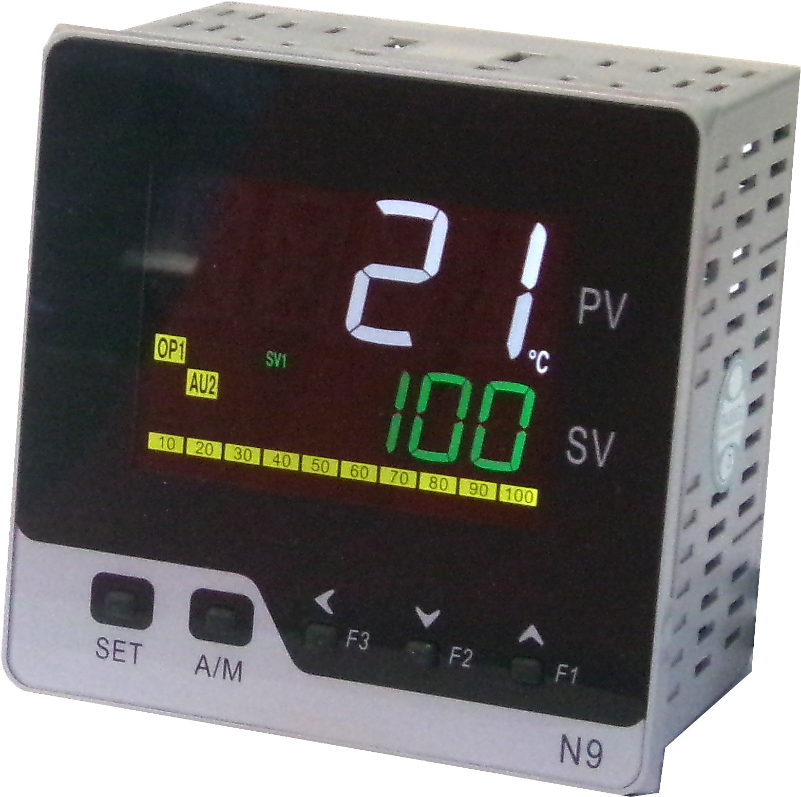 TX4L-U-D-N-2-96-A-N-N-N-W-N, Temp Controller, 96x96mm, 100-240VAC, Mutirange Input, 4-20mA Output, 2 Alarms, 4 x SV Input, Retransmisison Output