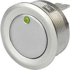 1241.3011 PSE NO 27, Piezo Momentary Switch Metal with Green with Red Point Illumination, 100mA @ 42-48VDC, 24VDC Illumination Supply 20 Million Ops-Disconnect Switch-Schurter-Fastron Electronics Store