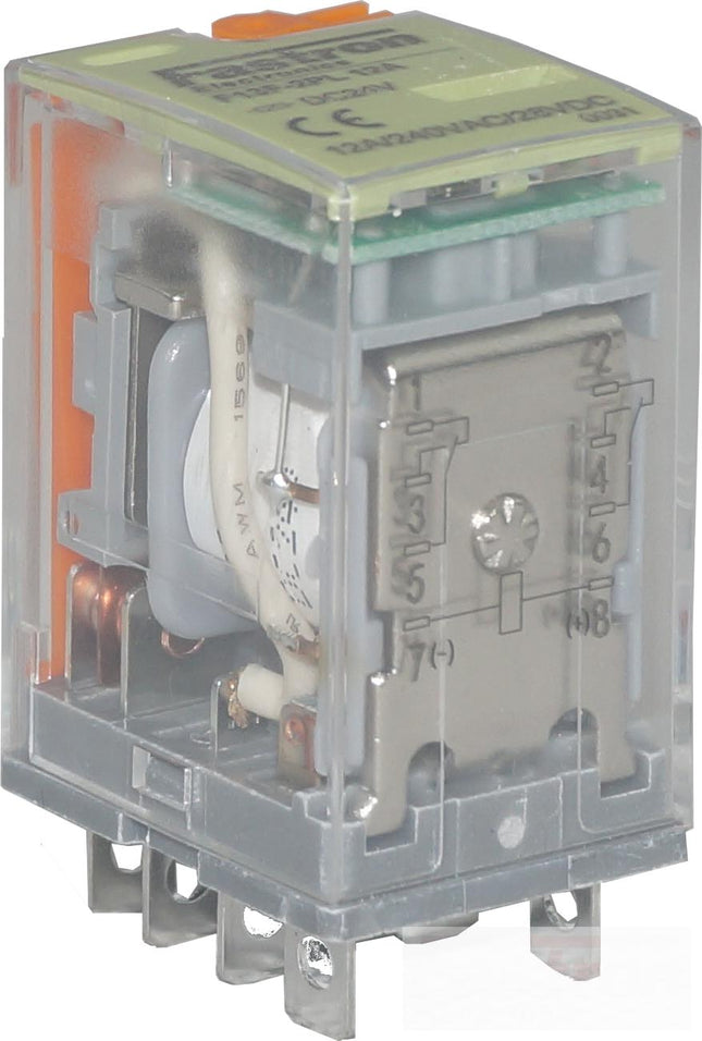 F13F-2PL 12A 24VDC + F13F-2Z-C4, Relay DPDT 2 x 12 Amp, 250VAC/30VDC Load, 24VDC Coil-Relay-Fastron Electronics-Fastron Electronics Store