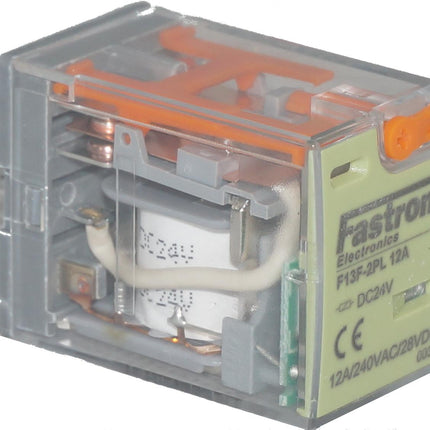 F13F-2PL 12A 24VDC Relay, 2 x 12 Amp Form C, 250VAC/30VDC Load, 240VAC Coil-Relay-Fastron Electronics-Fastron Electronics Store
