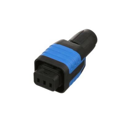 4312.0003, IP67 IEC Appliance Rewireable S15 Plug, Quick connect terminals 4.8 x 0.8 mm, Black/Blue