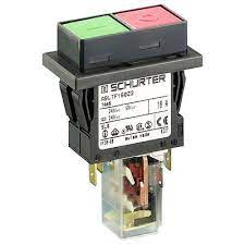 4430.2027 TA45-ABLTM120U3, 2 Pole Pushbutton Switch, Non Latched, 12 AMP, 240VAC, 1 Pole Thermal Overload Protection, Undervoltage Release, Faston Connection, No Illumination, IP40