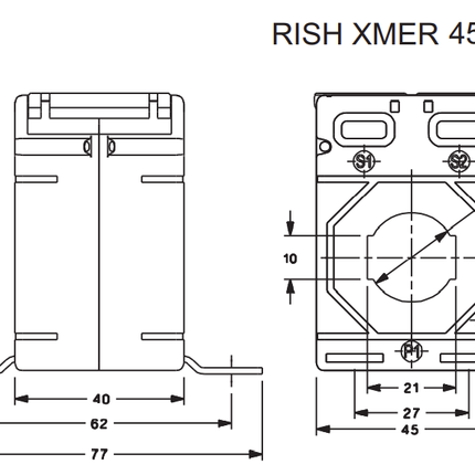 CT 75/5 Class 1 2.5VA 45/21(40) Current Transformer