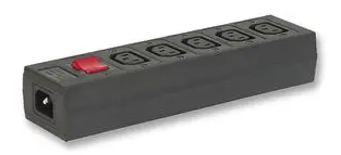 4740.6000, Distribution Unit with IEC Inlet C14 Male to 5 x C14 Female Outlet, with Rocker Switch