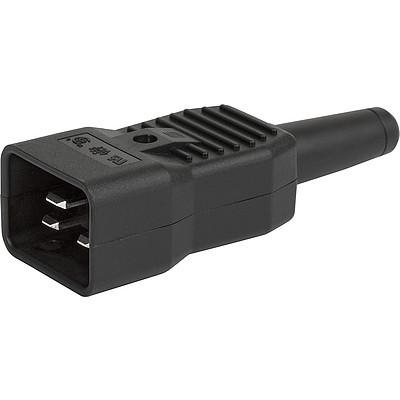 4796.0000, IEC Appliance Outlet C20, Black, 16 Amp for 3 x 1.5m sqr/14AWG Maximum wire size 10/8mm Type