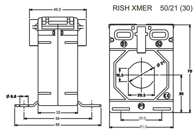 CT 100/5 Class 1 2.5VA 50/21 (30) Current Transformer