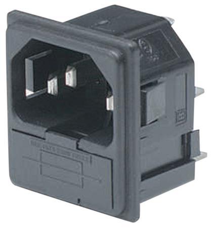6200.4115, Inlet IEC Fused Snap-in 1.5mm-IEC Appliance Inlet-Schurter-Fastron Electronics Store