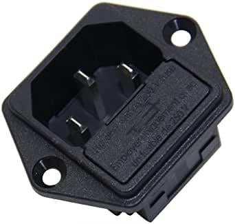 6200.2100, Inlet Fused Screw Mnt Solder Terminals-IEC Appliance Inlet-Schurter-Fastron Electronics Store