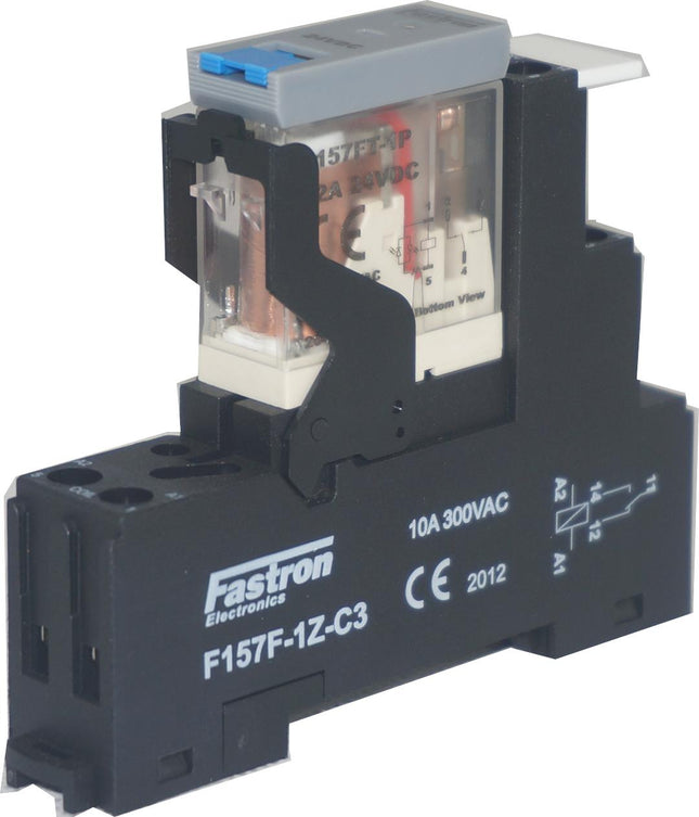 F157FT1PL 12A 24VDC + F157F-1Z-C3, Relay, 1 x SPDT 12 Amp, 250VAC/30VDC Load, 24VDC Coil-Relay-Fastron Electronics-Fastron Electronics Store